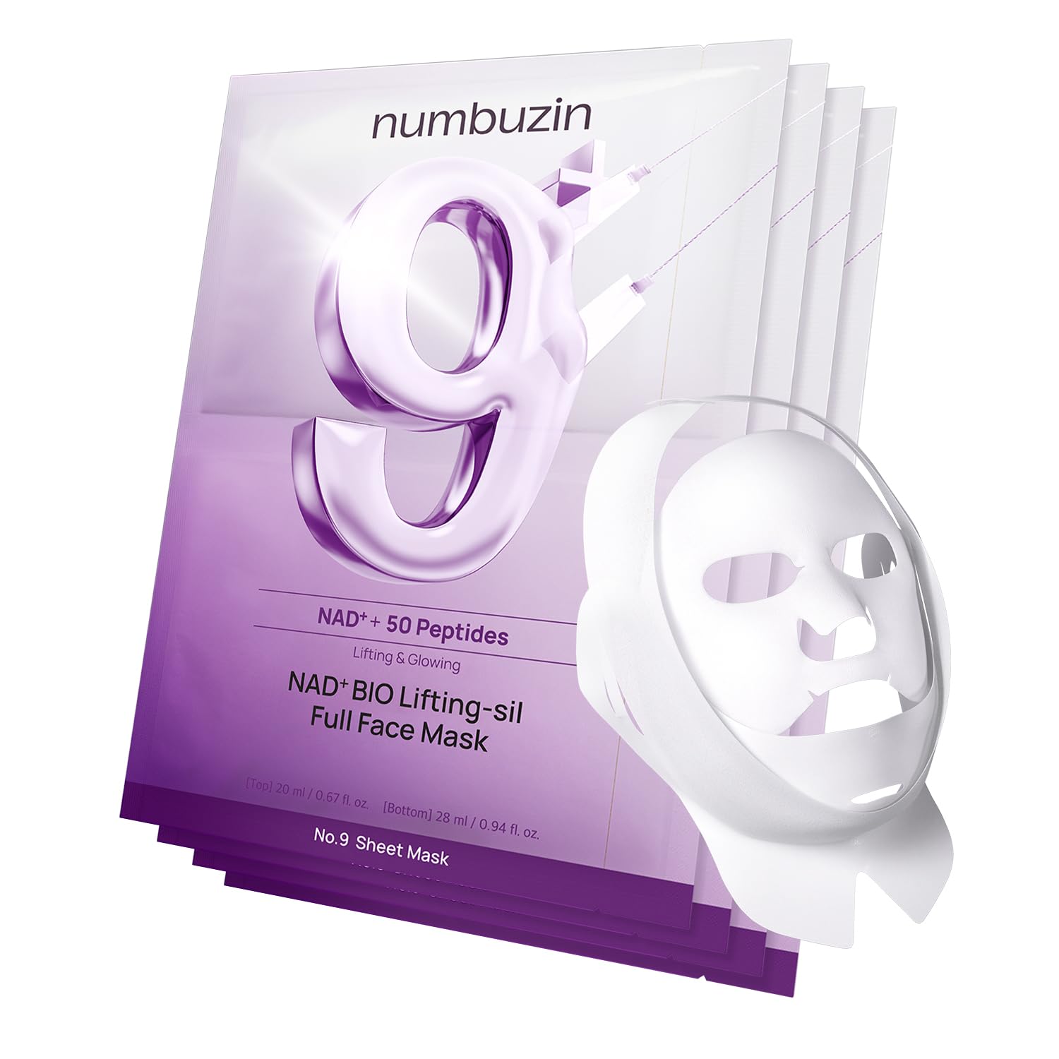 [Numbuzin] No.9 NAD Bio Lifting-sil Full Face Pack Sheet (4ea+GWP)