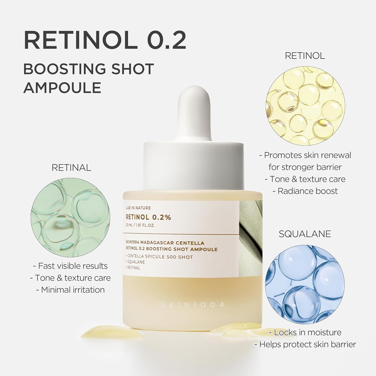 [SKIN1004] Madagascar Centella Retinol 0.2 Boosting Shot Ampoule 1.01fl oz (30ml)