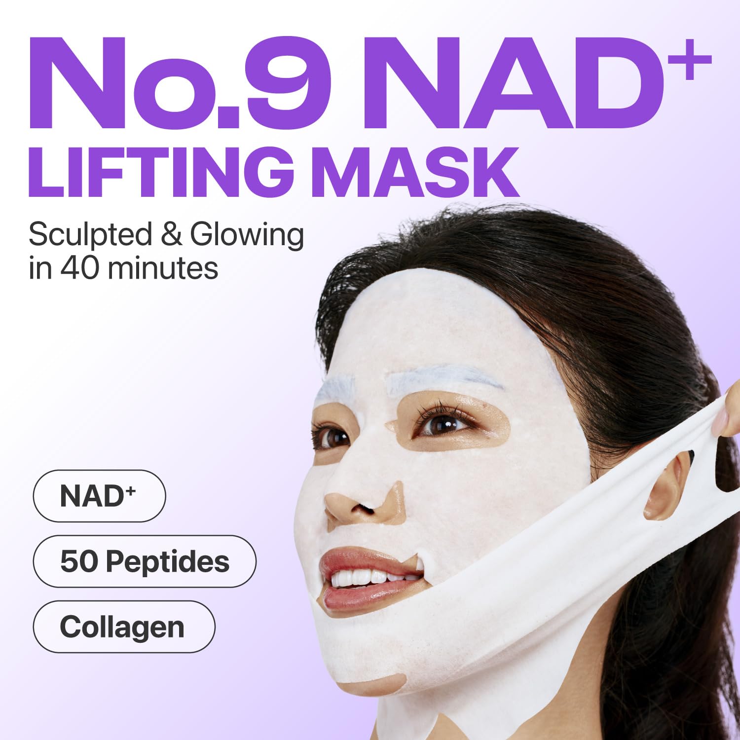[Numbuzin] No.9 NAD Bio Lifting-sil Full Face Pack Sheet (4ea+GWP)
