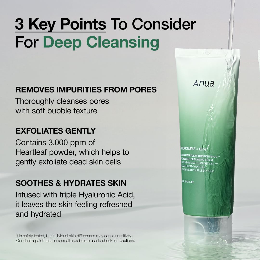[Anua] Heartleaf Quercetinol Pore Deep Cleansing Foam 5.07 fl oz (150ml)