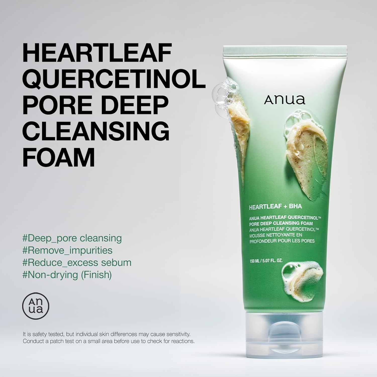 [Anua] Heartleaf Quercetinol Pore Deep Cleansing Foam 5.07 fl oz (150ml)