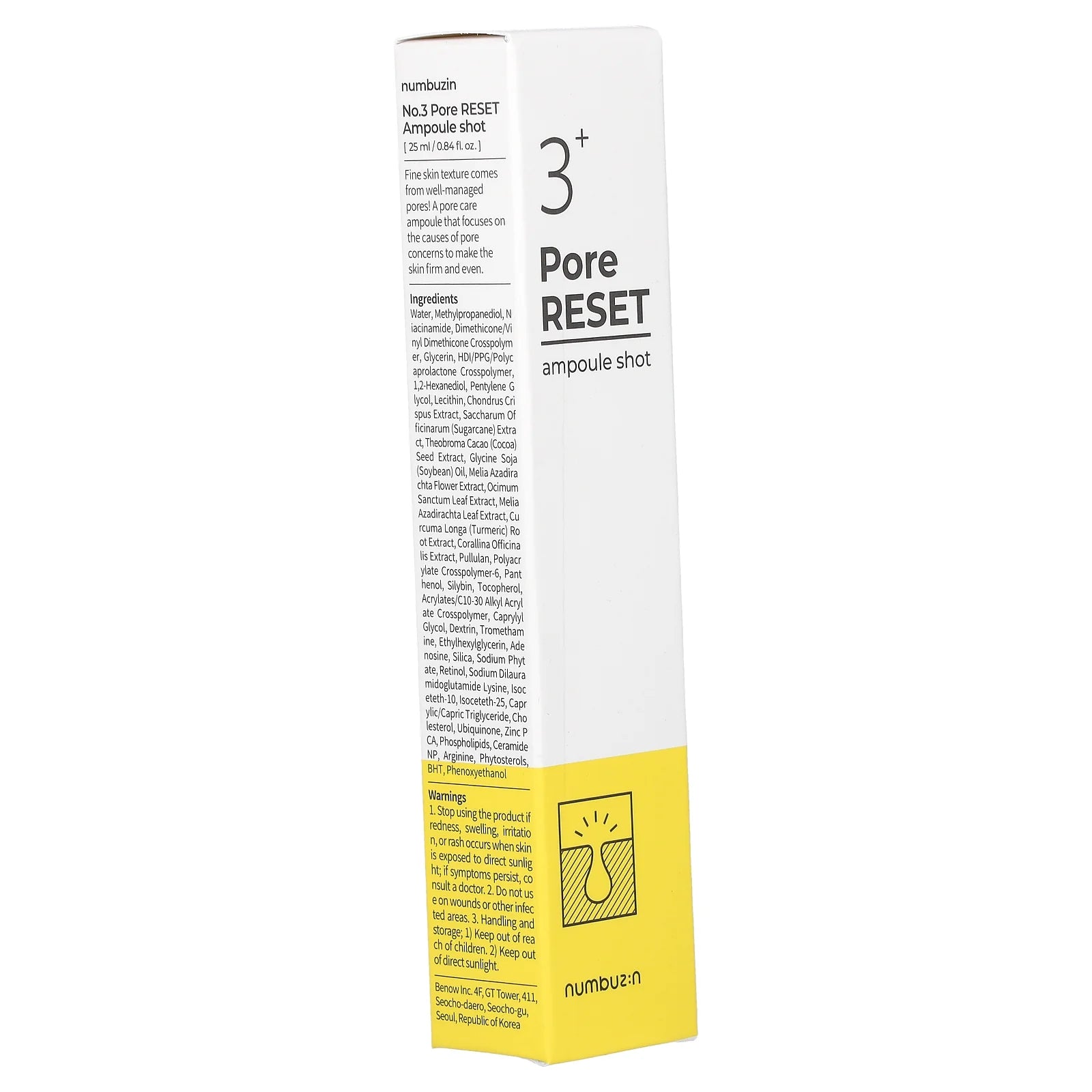 [Numbuzin] No.3 Pore Reset Ampoule 0.84fl oz (25ml)
