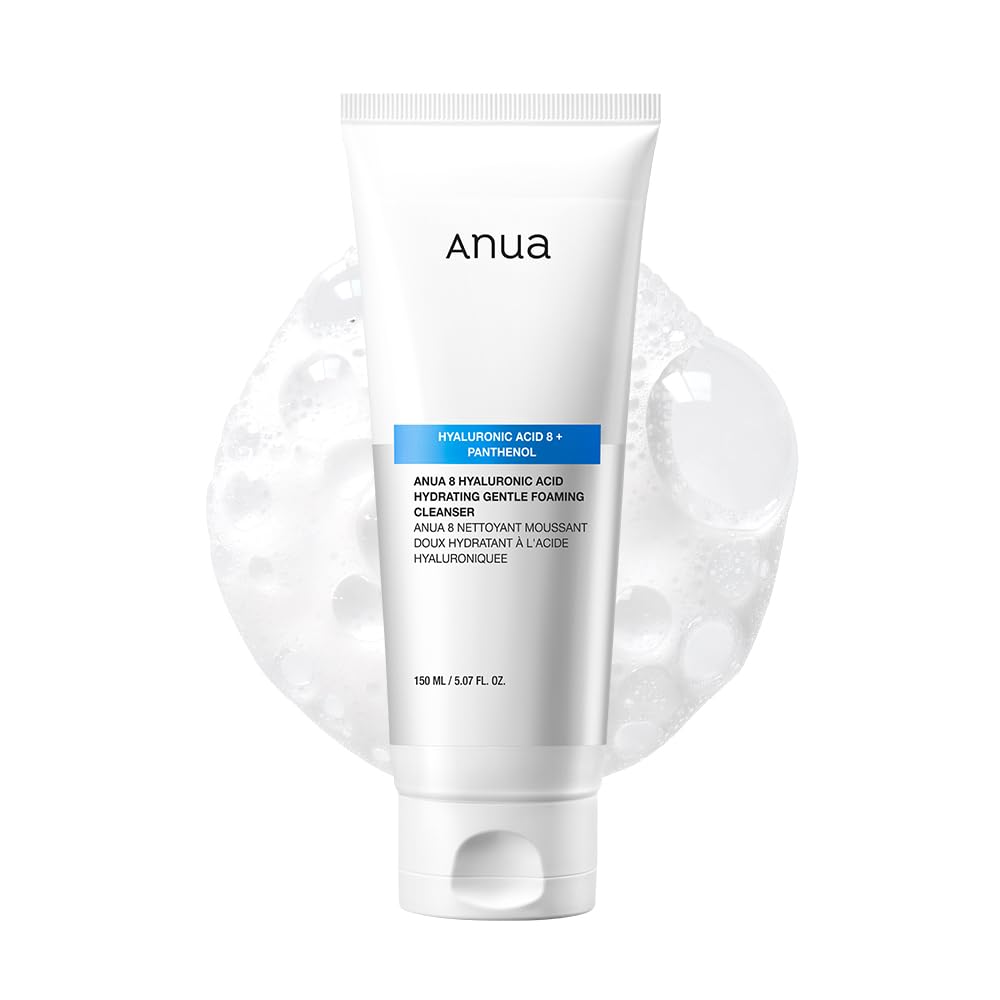 Anua 8 Hyaluronic Acid Hydrating Gentle Foaming Cleanser 5.07fl.oz (150ml)