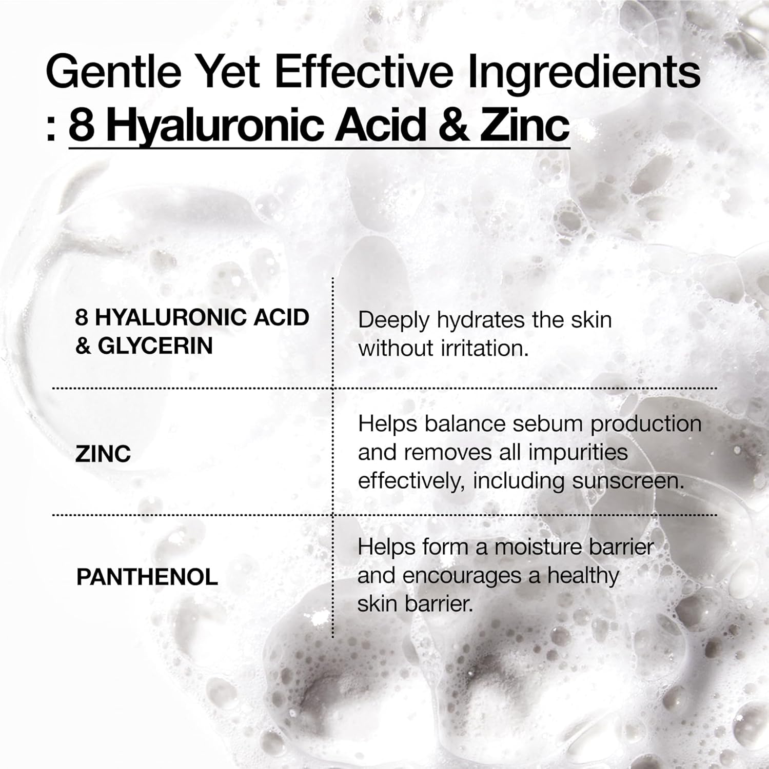 Anua 8 Hyaluronic Acid Hydrating Gentle Foaming Cleanser 5.07fl.oz (150ml)