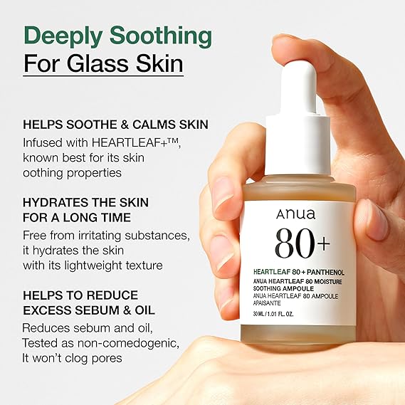 [Anua] Heartleaf 80% Soothing Ampoule 1.01 fl oz (30ml)