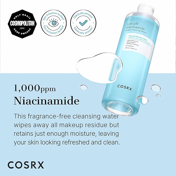 [COSRX] Low pH Niacinamide Micellar Cleansing Water 13.52 fl oz (400ml)