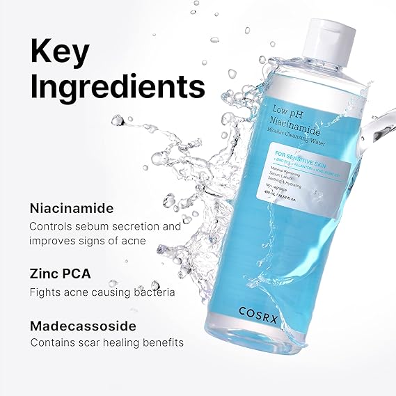 [COSRX] Low pH Niacinamide Micellar Cleansing Water 13.52 fl oz (400ml)