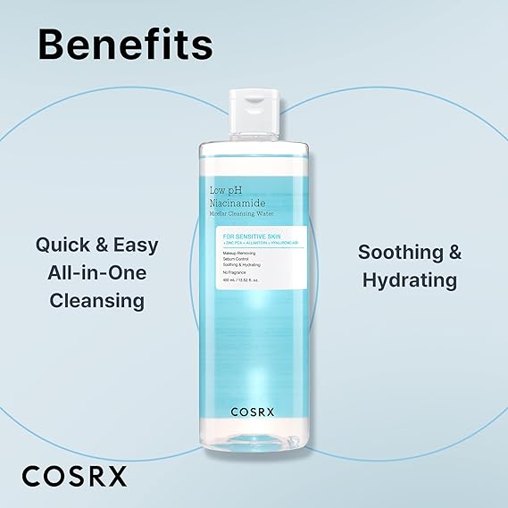 [COSRX] Low pH Niacinamide Micellar Cleansing Water 13.52 fl oz (400ml)