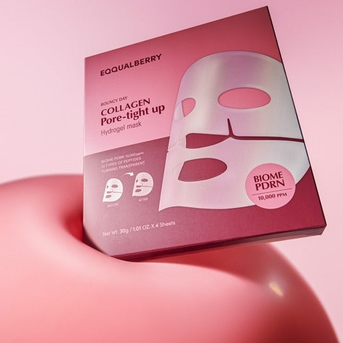 [EQQUALBERRY] Collagen Pore-Tight Up Hydrogel Mask 1.01 oz (30g) (4 Sheets)