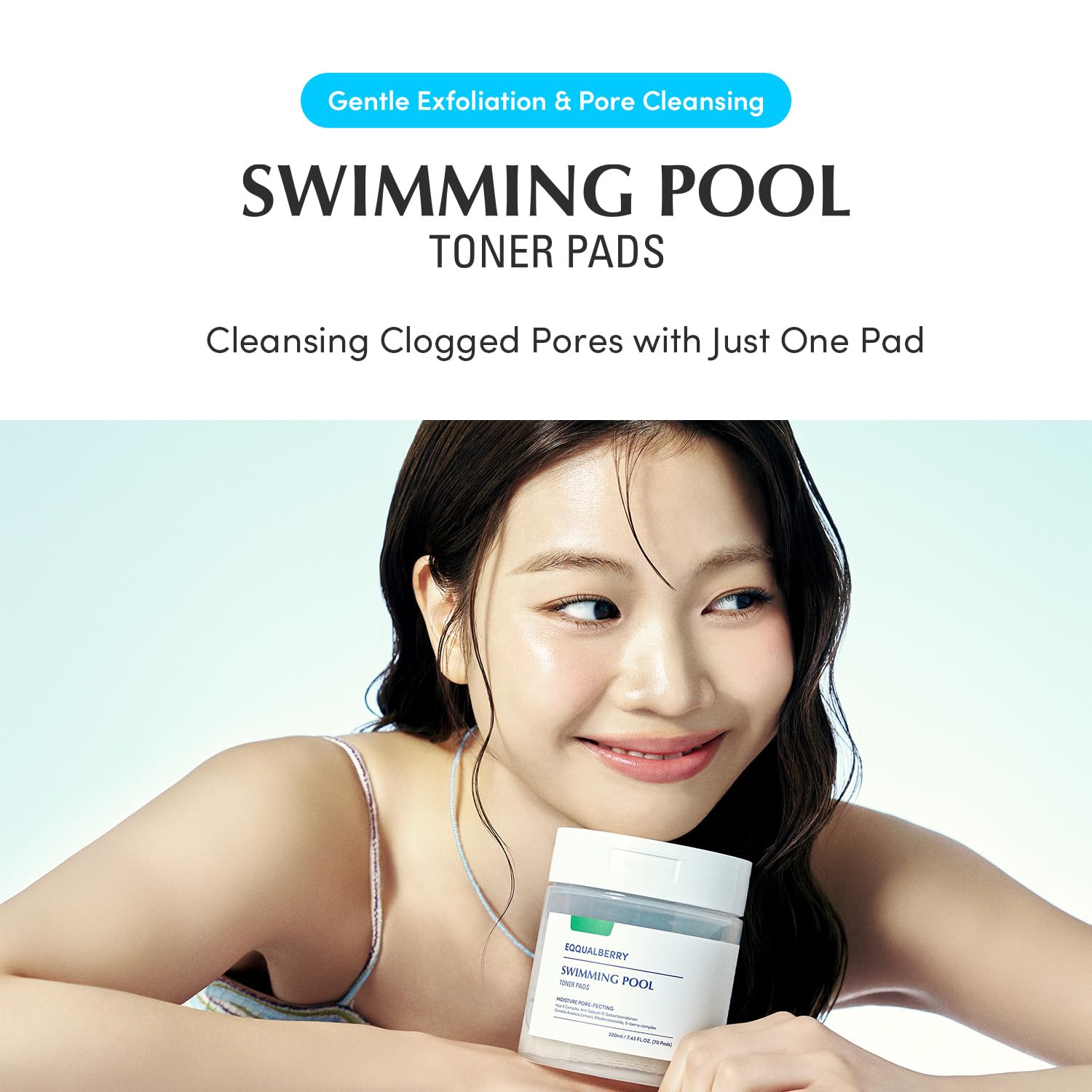 [EQQUALBERRY] Swimming Pool Toner Pads 7.43 fl oz (220ml) (70ea)