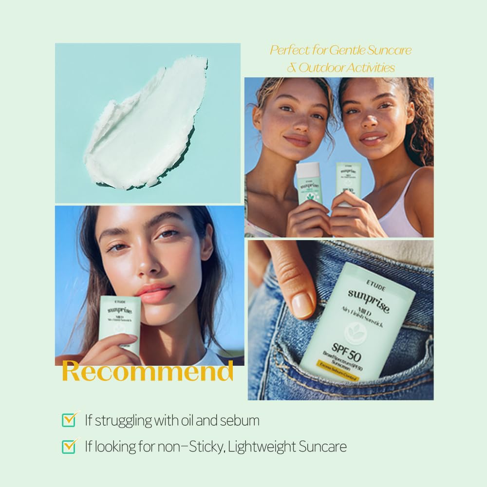 [Etude] Sunprise Mild Airy Finish Sunstick SPF50+ PA++++_0.67oz (19g)